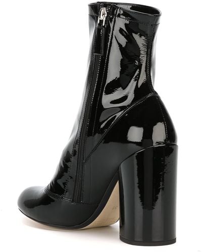 Marc Jacobs Patent-Leather Ankle Boots - Black