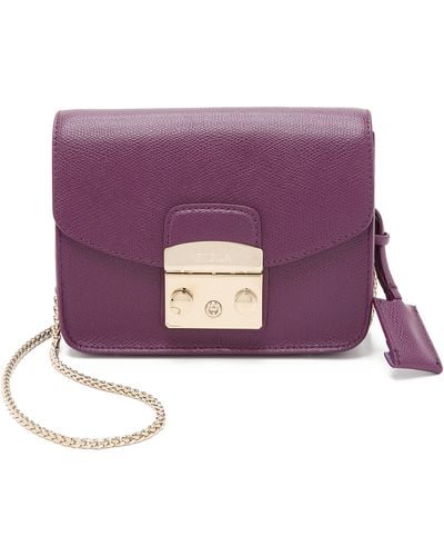 Furla Metropolis Mini Cross Body Bag - Aubergine - Purple