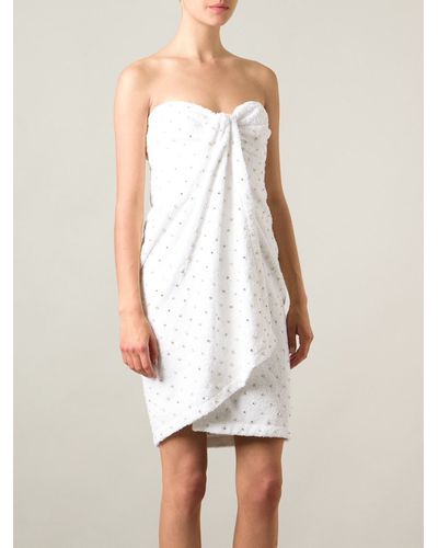 Moschino Embellished Towel Dress - White