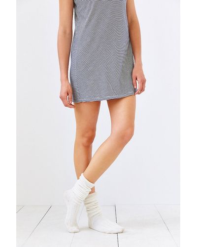 Urban Outfitters Ribbed Slouchy Crew Sock - White