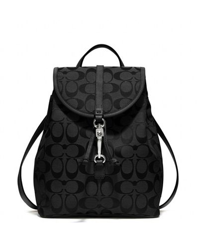 COACH Signature Small Backpack - Black