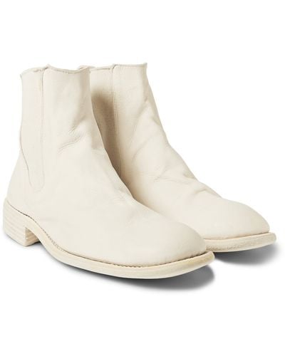 Guidi Leather Chelsea Boots - White