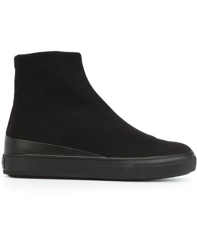 Tod's Flat Rubber-Sole Boots - Black