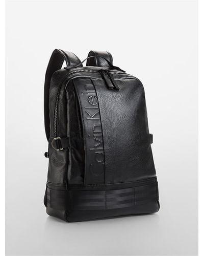 Calvin Klein Jeans Pilot Leather Backpack - Black