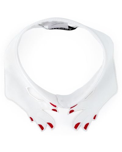 Vivetta Embroidered Hand Collar - White