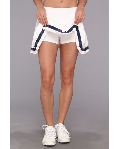 Lacoste Technical Pleated Skirt with Built in Short - White