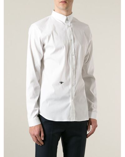 Dior Embroidered Bee Shirt - White