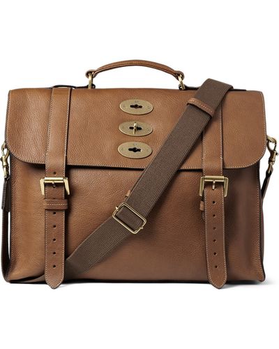Mulberry Ted Convertible Leather Messenger Bag - Brown