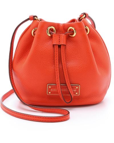 Marc By Marc Jacobs Too Hot To Handle Mini Bucket Bag - Storm Cloud - Red
