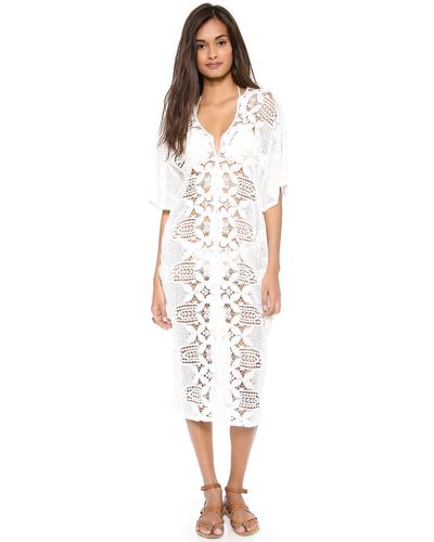 Miguelina Kate Lace Cover Up - White