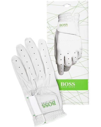 BOSS Golf Gloves 'Garmin 1' In Leather - White