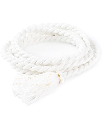 Athena Procopiou Fringed Rope Belt - White