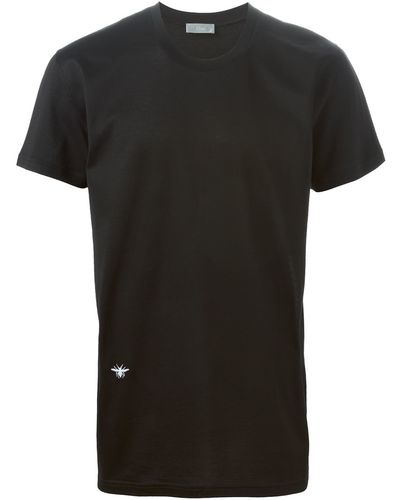 Dior Fly Motif V Neck T-shirt - Black