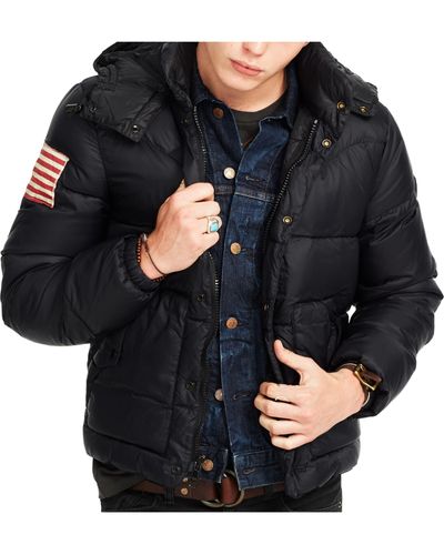 Denim & Supply Ralph Lauren Down Fill Puffer Jacket - Black
