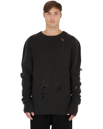 Yeezy Destroyed Wool Sweater - Black