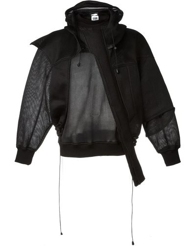 Christopher Shannon Structured Mesh Hoodie - Black