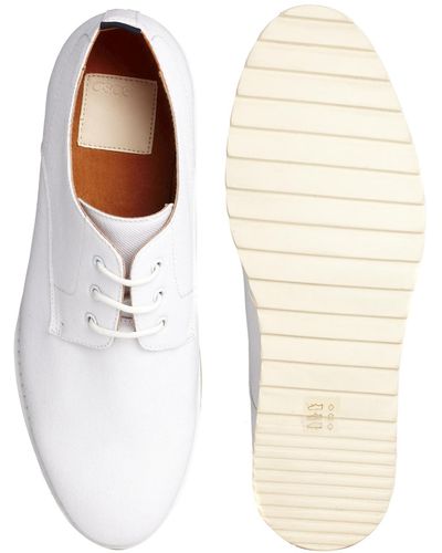 ASOS Derby Shoes in Canvas - White