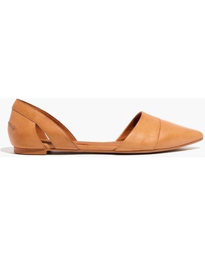 Madewell The D'Orsay Flat In Leather - Brown