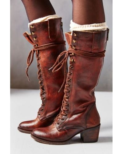 Freebird by Steven Grany Lace-Up Tall Boot - Brown