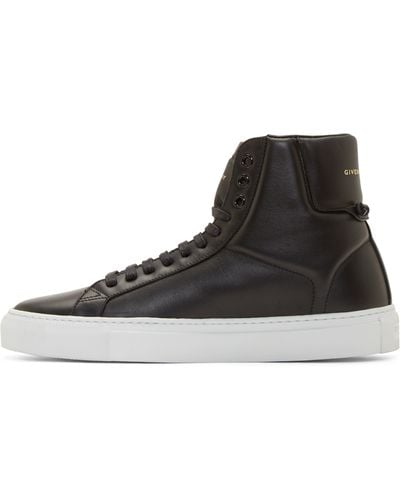 Givenchy Codification Leather High-Top Sneakers - Black
