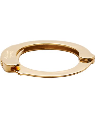 Undercover Gold Handcuff Bracelet - Metallic