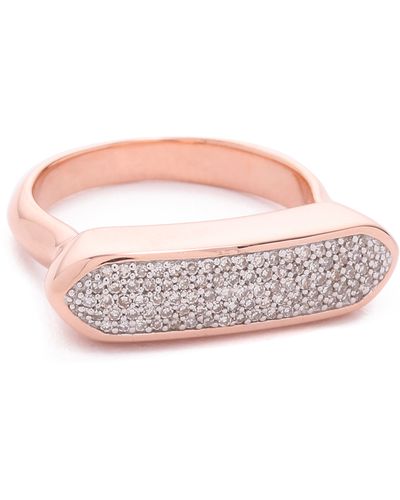 Monica Vinader Baja Ring - Diamond/rose Gold - Pink