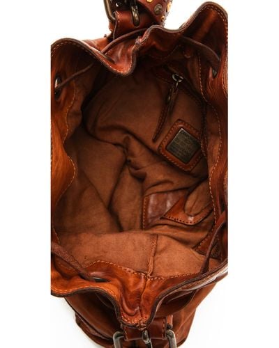 Campomaggi Studded Bucket Bag - Cognac - Brown