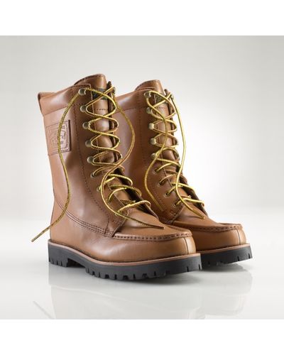 Polo Ralph Lauren Wexham Burnished Leather Boot - Brown