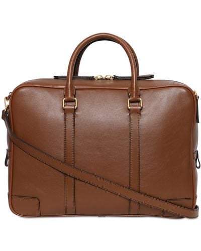 Burberry Leather Briefcase - Brown