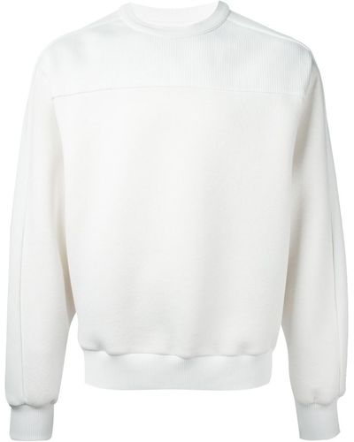 Juun.J Plain And Ribbed Sweatshirt - White