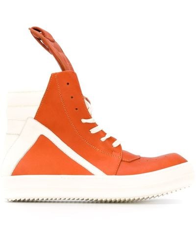 Rick Owens Geo Basket High-Top Sneakers - Orange