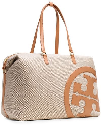 Tory Burch Lonnie Canvas Duffle Bag - Natural