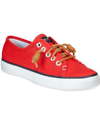 Sperry Top-Sider Women's Seacoast Canvas Sneakers - Red