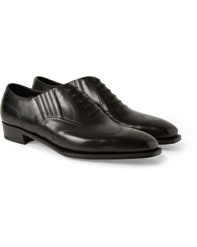 George Cleverley Anthony Churchill Leather Oxfords - Black
