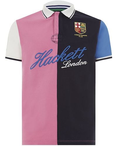 Hackett London Rowing Club Polo Shirt - Pink