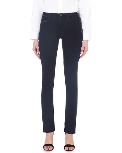 Armani Jeans Magnolia Regular-fit High-rise Jeans - Blue