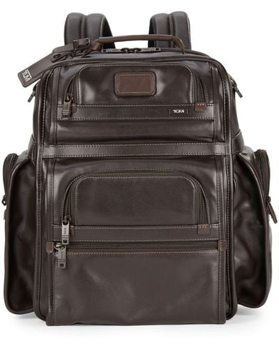 Tumi T-Pass Leather Backpack - Brown