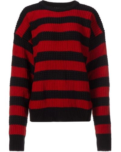 UNIF Ribbed Striped Sweater - Red