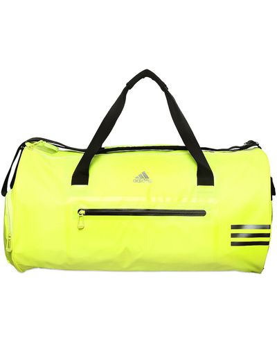 adidas Water Repellent Coated Nylon Duffle Bag - Yellow