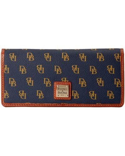 Dooney & Bourke Saffiano Slim Wallet in Blue