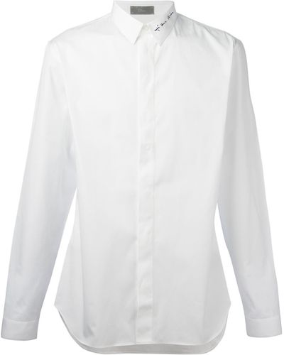 Dior Embroidered Collar Shirt - White