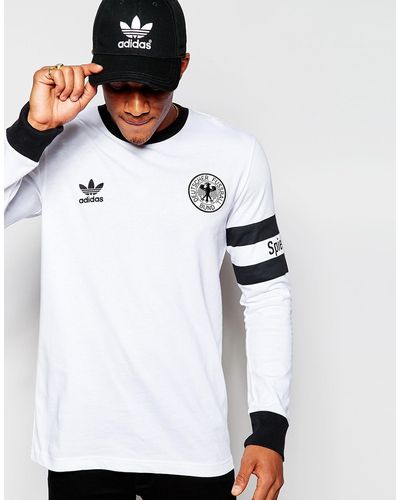 adidas Originals Retro Beckenbauer Long Sleeve T-shirt Ab7459 - White