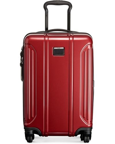 Tumi Vapor Lite Collection 22" International Hardside Carry-on Suitcase - Silver & Chili - Red