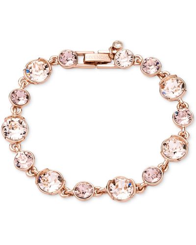 Givenchy Rose Gold-Tone Pink Crystal Flex Bracelet
