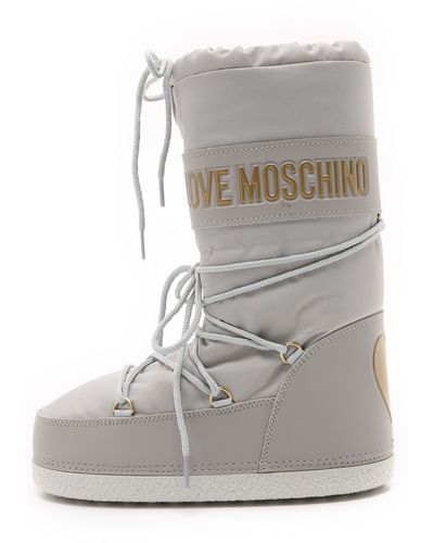 Boutique Moschino Love Moschino Snow Boots - White - Grey
