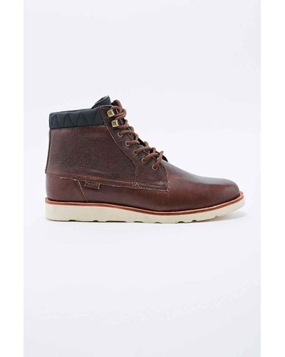 Vans Breton Leather Boots In Brown