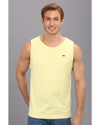 Lacoste Cotton Jersey Tank Top - Yellow