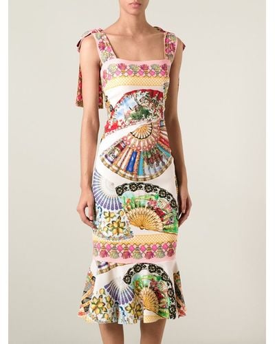 Dolce & Gabbana Sicilian Folklore Print Dress - Multicolor
