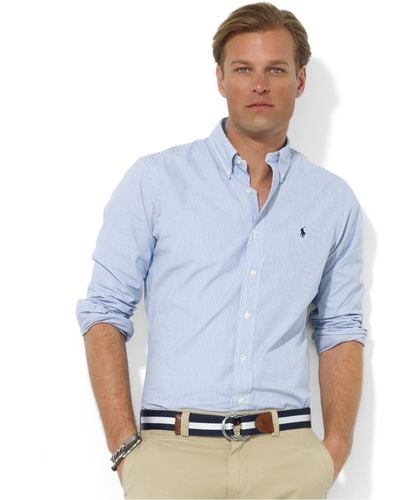 Polo Ralph Lauren Core Custom Fit Broadcloath Dress Shirt - Blue