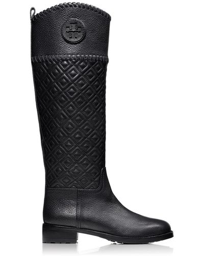 Tory Burch Marion Quilted Riding Boot - Black